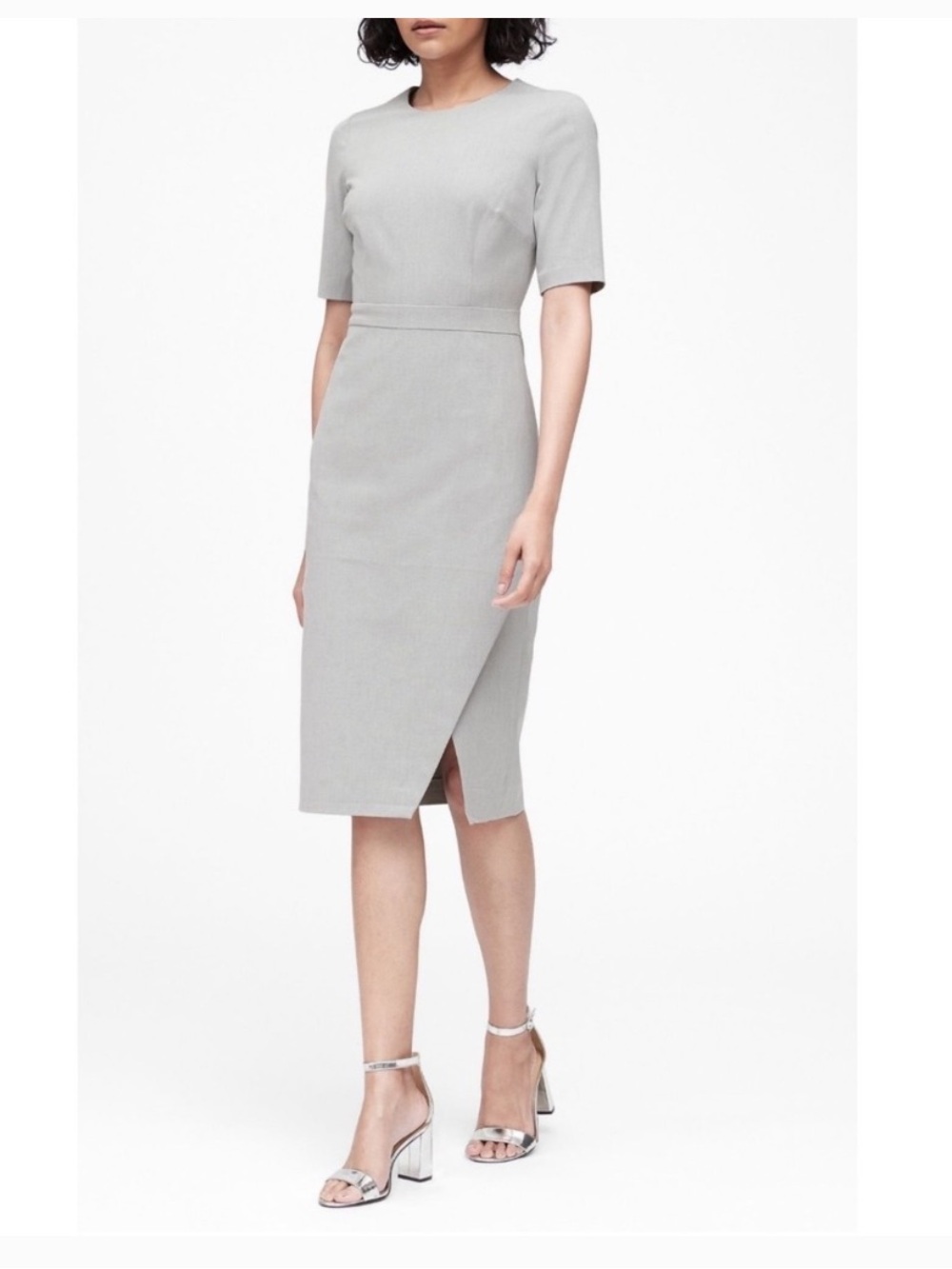 Banana Republic gray midi career dress size 6 office work career women